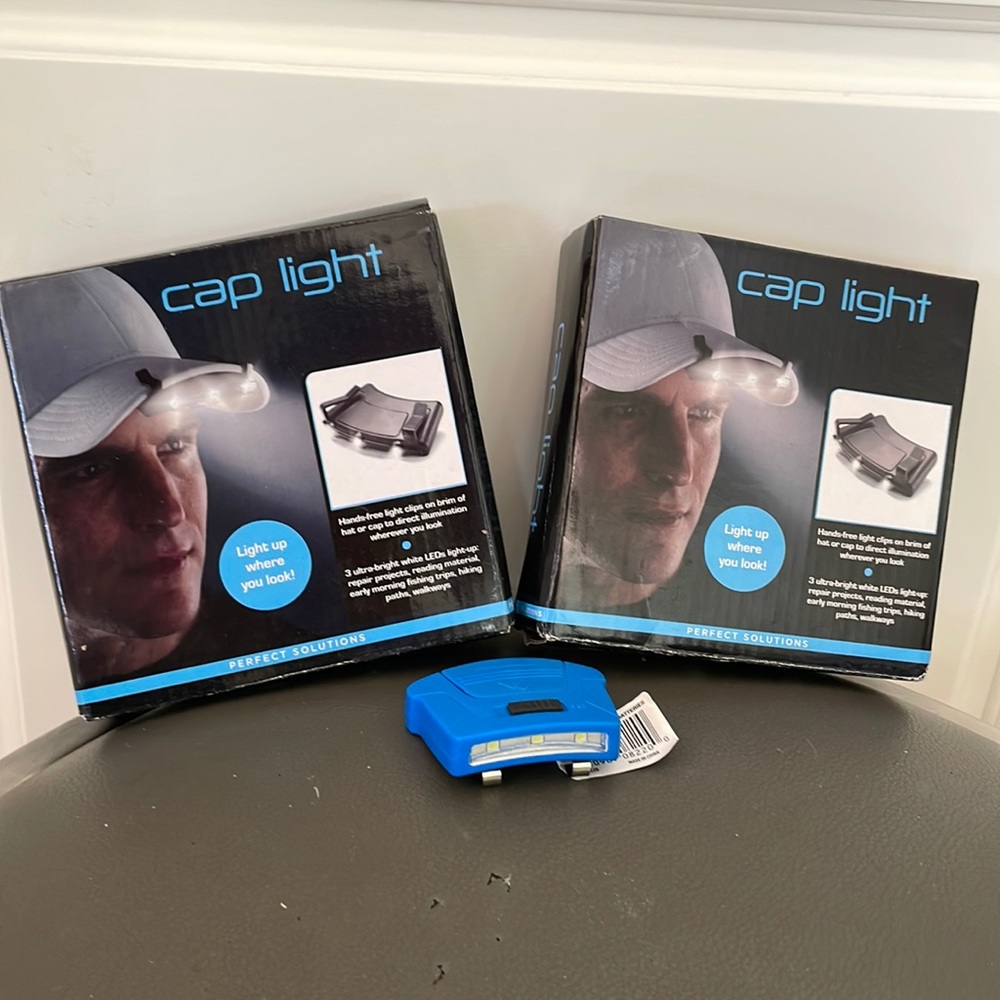 New Set of 3 Battery Operated Cap Lights